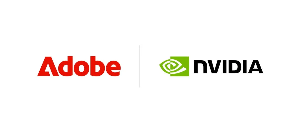 Adobe与NVIDIA联合新闻稿中的品牌标识