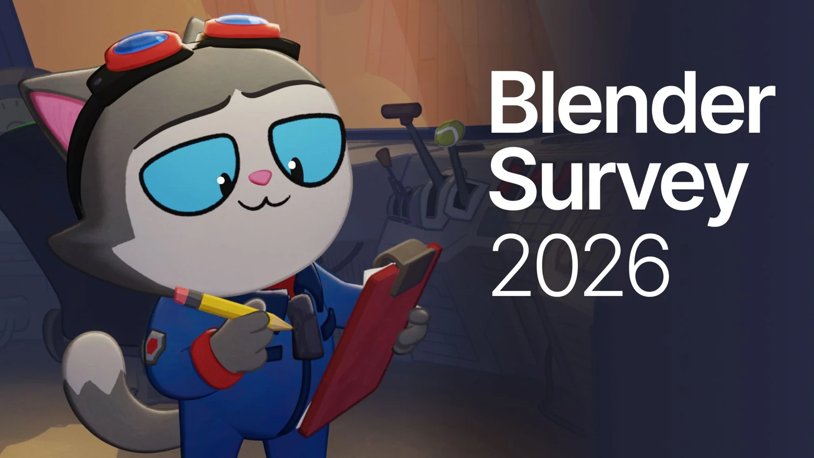 Blender Survey 2026官方用户调查插画